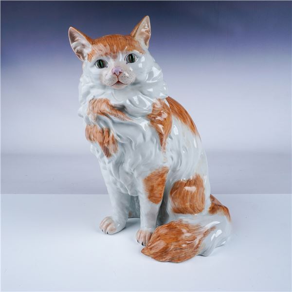 Dresden Porcelain Large Cat Figurine
