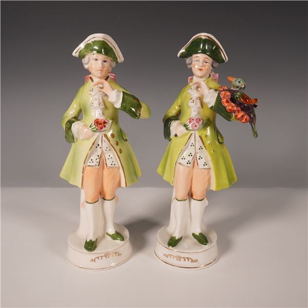 Pair of Vintage Moriyama Porcelain Figurines, Occupied Japan