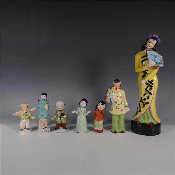 7pc Occupied Japan Porcelain Figurines