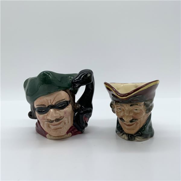 2pc Royal Doulton Mini Character Jugs, Dick Turpin