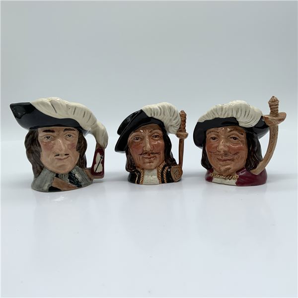 3pc Royal Doulton Mini Character Jugs, Musketeers