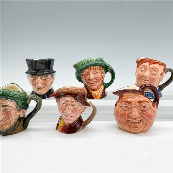 6pc Royal Doulton Miniature Character Jugs, John Barleycorn,