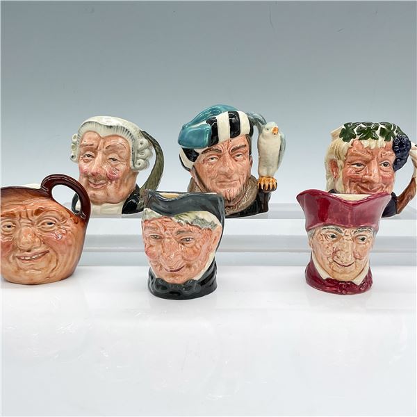 6pc Royal Doulton Miniature Jugs, Bacchus, The Falconer