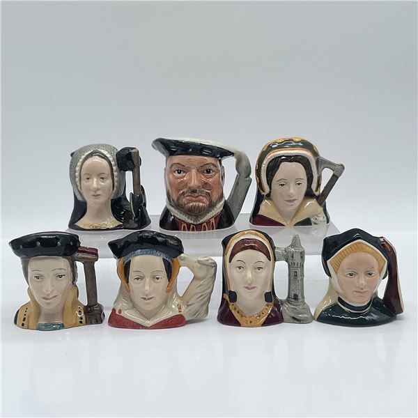7pc Royal Doulton Mini Character Jugs, Henry VIII and Wives