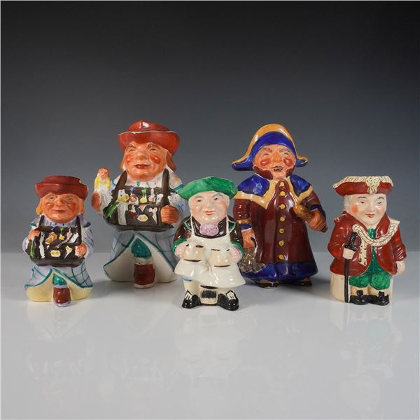 5pc Occupied Japan Character Toby Jugs