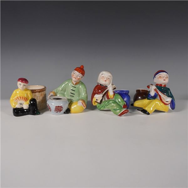 4pc Occupied Japan Porcelain Toothpick Holders