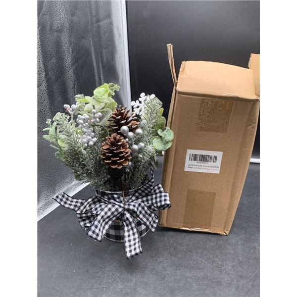 JIALEIXI Small Christmas Design with Black and White Bow