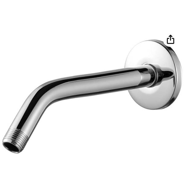 POYWOPO Shower Arm with Chrome Finish, 9.5 Inches
