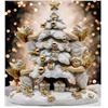 Image 1 : House of Bodian Christmas Tree with Angel Figurines, 8 Inches, Holiday Decor