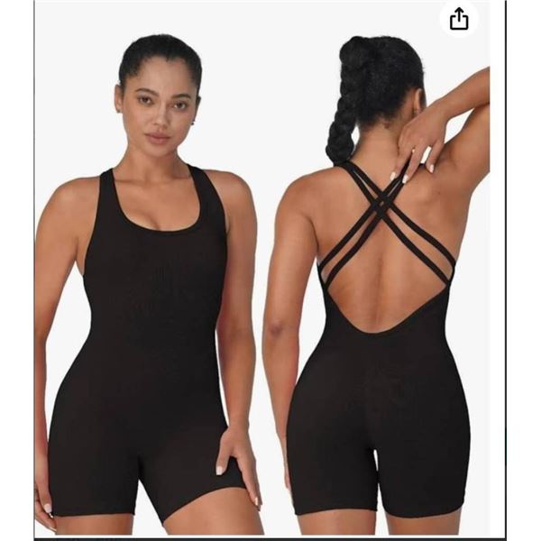 Sunzel Women’s Backless Romper, Scrunch Butt Shorts Seamless Jumpsuits Bodycon, Workout Uni