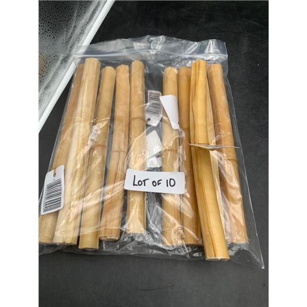 Lot of 10 Rolled Chew Sticks for Pets