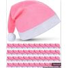 Image 1 : Pink and White Santa Hat Set with Pom Pom, Bulk Quantity