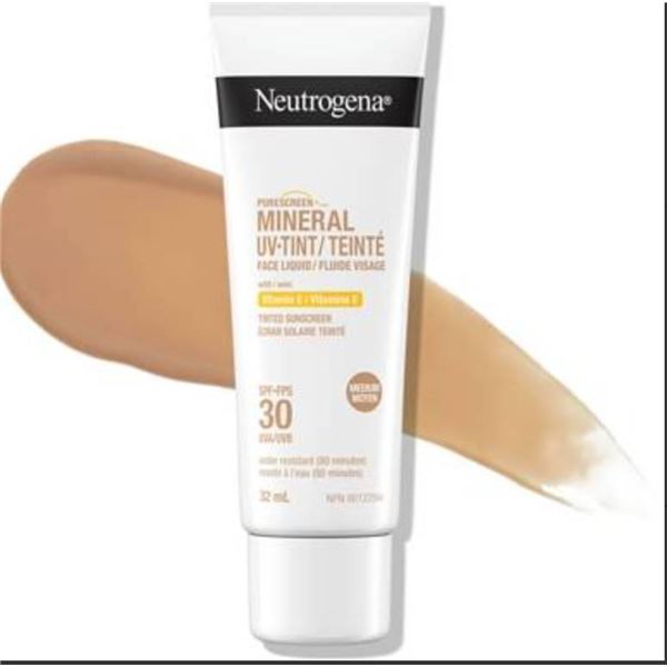 Neutrogena Mineral UV Tint Face Liquid SPF 30, 1.1 Fl Oz