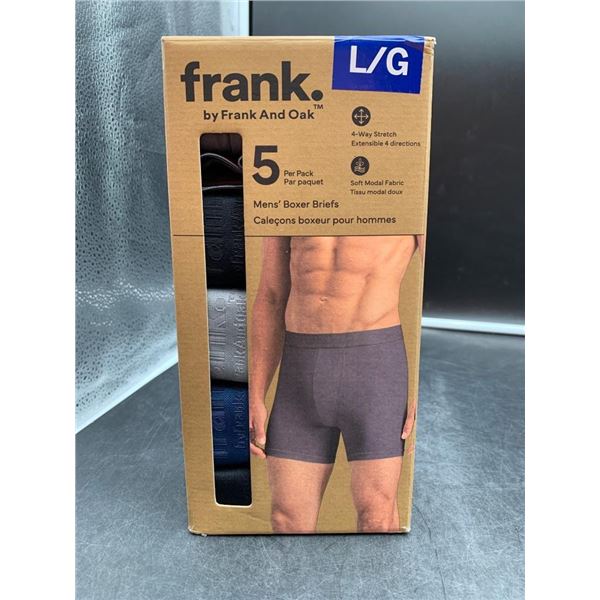 Frank And Oak Men’s Boxer Briefs, L/G, 5-Pack