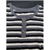 Image 2 : Shewin Women’s Casual T-Shirt in Size Large, Black and White Stripes