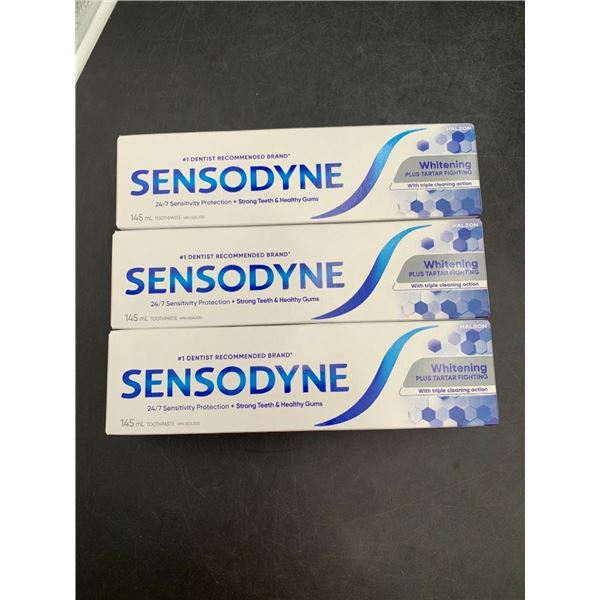 Sensodyne 145g Whitening Toothpaste – Lot of 3