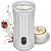 Image 1 : Milk Frother, Ovetedot 4-in-1 Milk Steamer and Frother, 8.1oz Automatic Hot and Cold Foam Maker and 