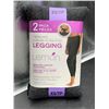 Image 1 : Lemon 2-Pack Fleece-Lined Leggings, XS/TP Size, Seamless Design