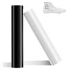 Image 1 : Sileelis Heat Transfer Vinyl Iron on Vinyl-Black and White HTV Vinyl Two Rolls, 12” X 15FT 
