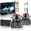 Image 1 : kwhvoiy 9006/HB4 LED Headlight Bulbs,24000LM Low Beam 6500K Super Bright Cool White Headlamp,Wider D