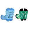 Image 1 : Set of Two Pairs YEXIPO Sports-Themed Novelty Socks – Golf and Skiing