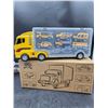 Image 2 : Yellow Toy Truck Transporter with Miniature Vehicles