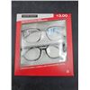 Image 1 : Foster Grant +3.00 Blue Light Reading Glasses Set, 2 Pairs