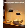 Image 1 : Lot of 1, Adjustable Height, Rechargeable Table Lamp With Touch Control- Black