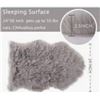 Image 1 : Couture Pets Gray Faux Fur Rug, 88 cm x 101 cm