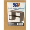 Image 4 : SHW Cyrus 35-Inch Desk With Shelves, Espresso