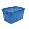 Image 1 : Lot of 7 Rubbermaid Roughneck 53L 14-Gallon Blue Storage Containers