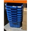 Image 2 : Lot of 7 Rubbermaid Roughneck 53L 14-Gallon Blue Storage Containers