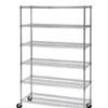 Image 1 : Seville Classics Commercial Steel Chrome-Finish 6-Shelf Storage System