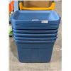 Image 2 : Set of 5 Rugged Tote 18-Gallon Storage Containers with Lids