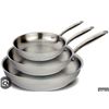 Image 1 : Meyer Accolade 3-Piece Stainless Steel Fry Pan Set