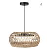 Image 1 : HWH Investment Rattan Pendant Light, 5HJF81MIL-LED BK