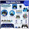 Image 1 : Gaming-Themed Birthday Party Supplies Including Plates, Cups, and Decorations