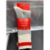 Image 2 : 3 Pack Craftsman Men’s Wool Work Socks, Size 10-13, Gray/Red