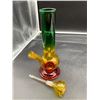 Image 1 : Multi-Colored Glass Water Pipe With Detachable Bowl