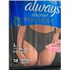 Image 2 : Always Discreet Boutique Maximum Protection Underwear, Size Large, 18 Count