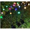 Image 1 : Solar Powered Firefly Garden Lights, Multi-Color