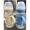 Image 3 : Set of 2 Dr. Brown’s Baby Bottles With Handles in Blue and Beige