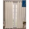 Image 1 : Bon Luxe 100 Percent Blackout Grommet Window Panel Pair, 2 Panels, White