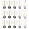 Image 1 : Futime LED String Light Bulbs (S14-15 Pack), 15W, 120V