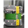 Image 1 : Kate Spade 2-Piece Pajama Set, S/P, Gray with Pink Polka Dots
