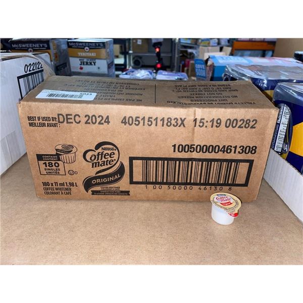Nestle Coffee-Mate 180 x 11 mL Coffee Whitener Singles (1.98L)