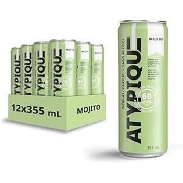 Atypique Non-Alcoholic Mojito 12 Cans, 355 mL Each