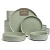 Image 1 : Over & Back 16-Piece Dinnerware Set in Sage