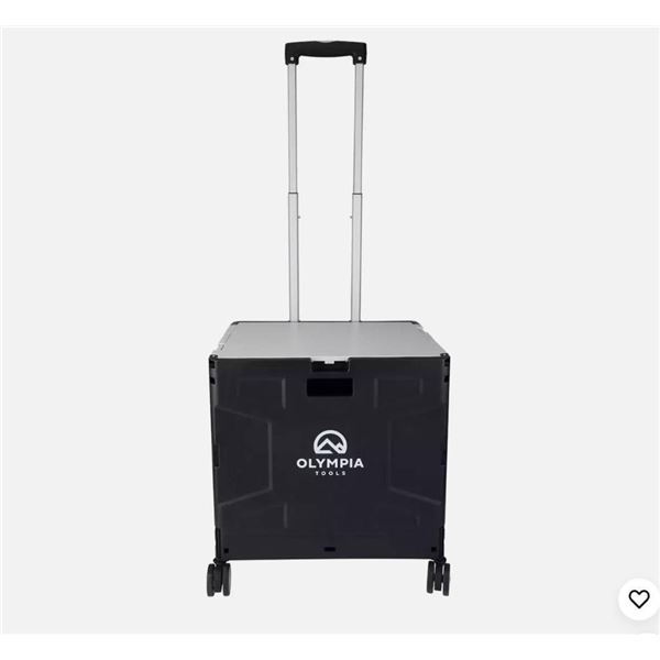 Olympia Tools Folding Rolling Cart with Handle and Wheels