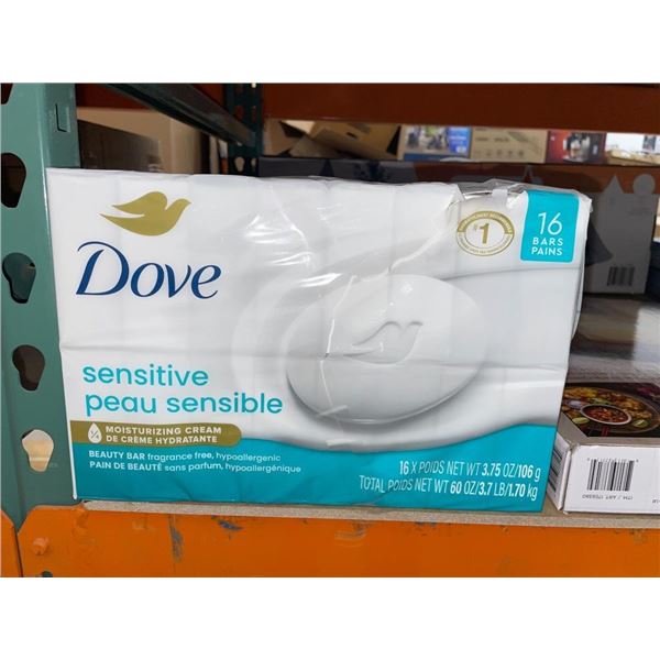 Dove Sensitive Beauty Bar Pack, 16 Count, 3.75 oz Each